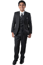 LA Merchandise LAGSAB347 5 Piece Boys Solid Wholesale Suit - 02-GREY - Boys suits LA Suits