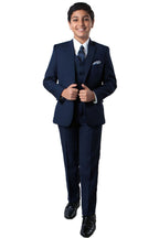 LA Merchandise LAGSAB347 5 Piece Boys Solid Wholesale Suit - 04-NAVY - Boys suits LA Suits