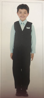 LA Merchandise LADBG688 Classy Kids Pin Striped Suit With Matching Set - PASTEL LIME - Boys suits LA Merchandise