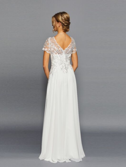 LA Merchandise LADK301B Embroidered Classy Wedding Dress - - LA Merchandise
