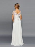 LA Merchandise LADK301B Embroidered Classy Wedding Dress - - LA Merchandise