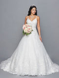 LA Merchandise LADK417 Embellished A-line Bridal Sleeveless Gown - IVORY - Dresses LA Merchandise
