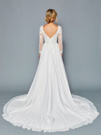 LA Merchandise LADK453 Embroidered Bridal Long Gown - - Dresses LA Merchandise