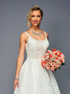 LA Merchandise LADK473 High Low Wedding Dress - - LA Merchandise