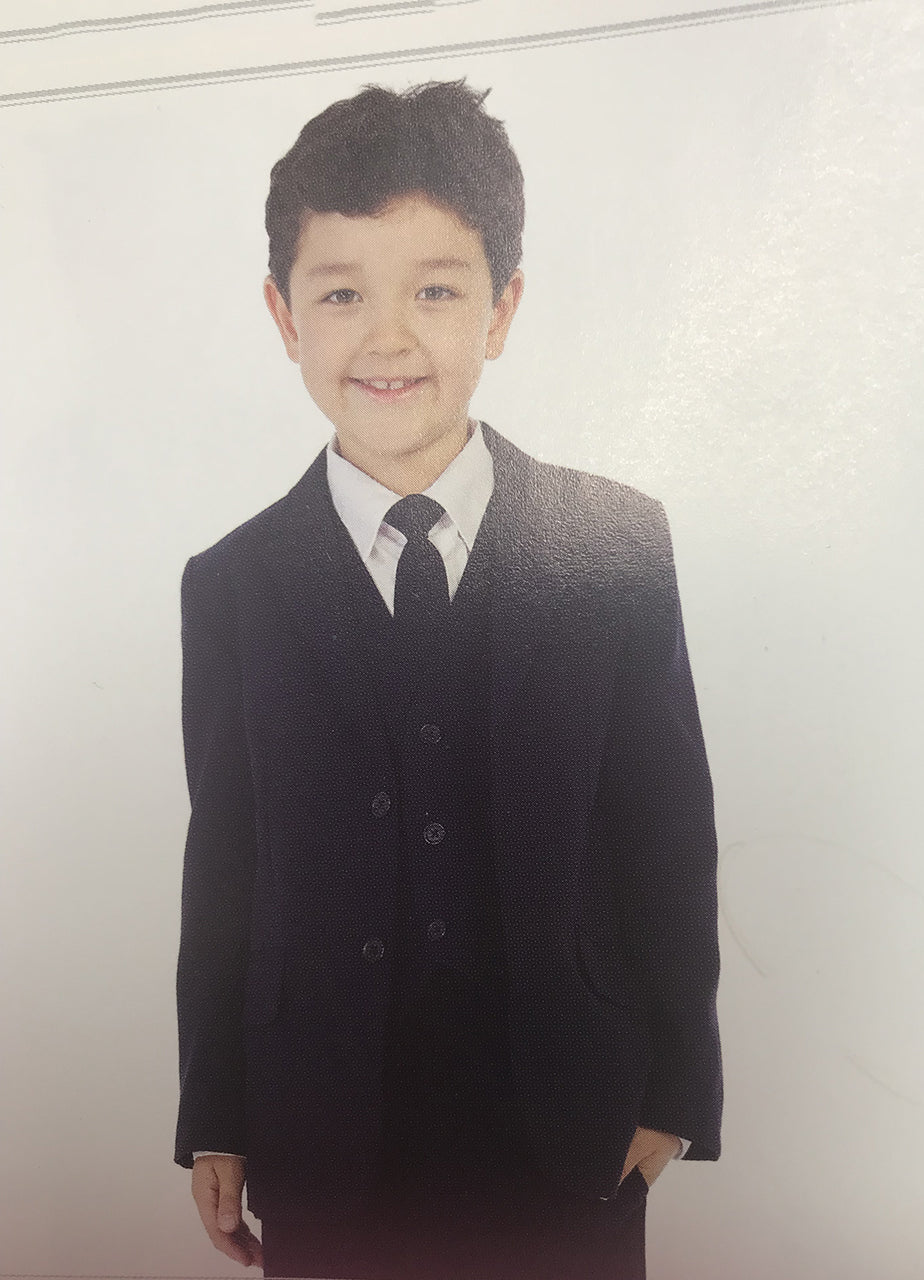 LA Merchandise LADTX318 5 pc Slim Fit Solid Boys Suit Set - NAVY - Boys suits LA Merchandise