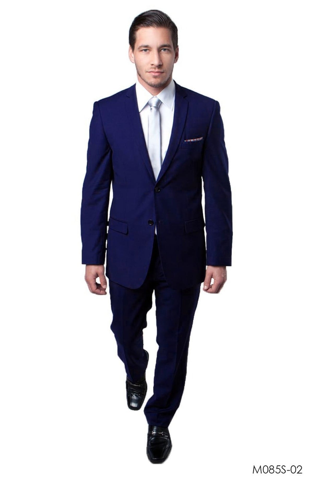 LA Merchandise LAM085SSA Ultra Slim Fit Blue Suit - NAVY - Mens Suits LA Suits