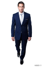 LA Merchandise LAM085SSA Ultra Slim Fit Blue Suit - NAVY BLUE - Mens Suits LA Suits
