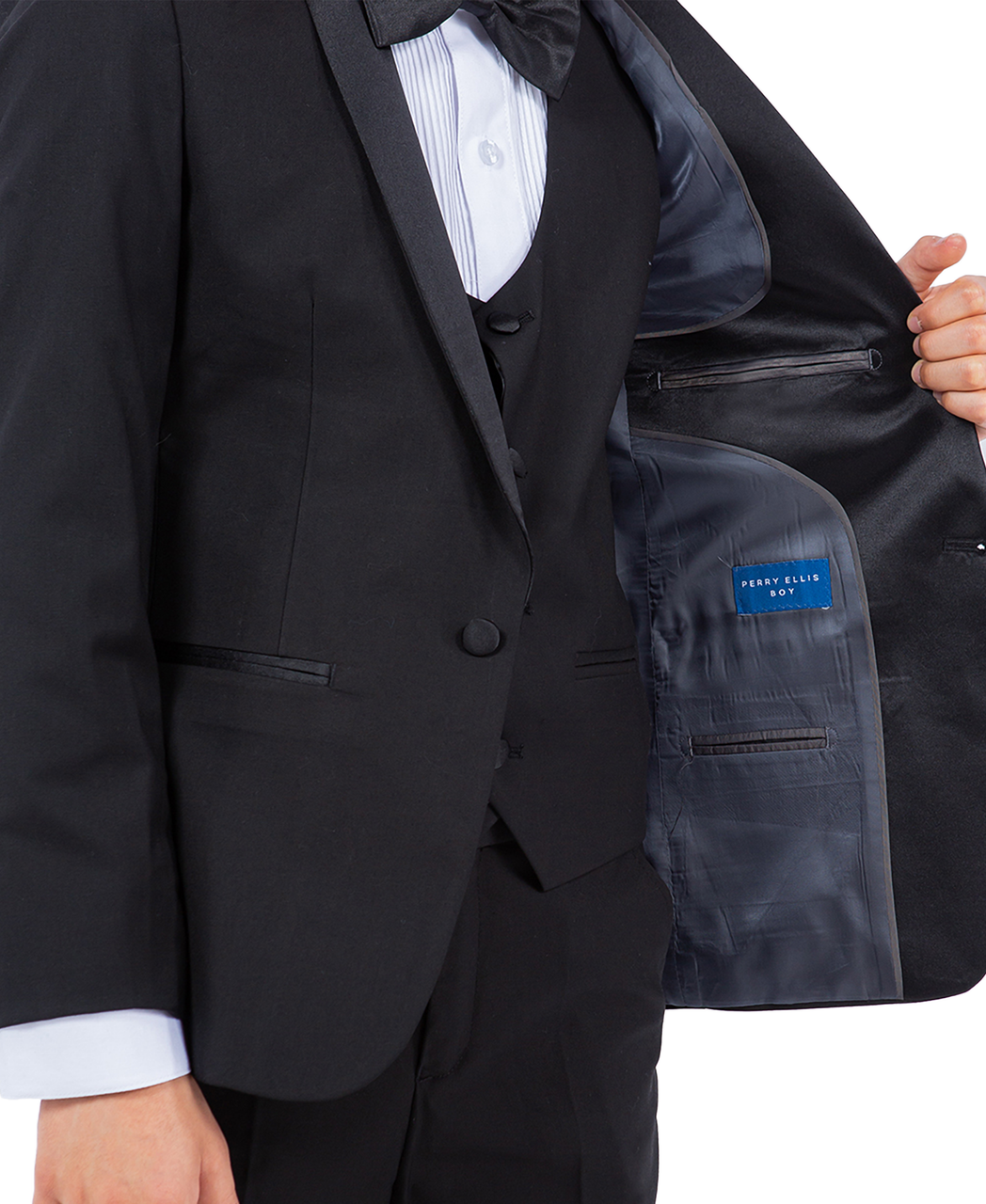 LA Merchandise LAGSAPBT283 5 pc Two Toned Boys Perry Ellis Tuxedo Suit - - Boys suits LA Suits