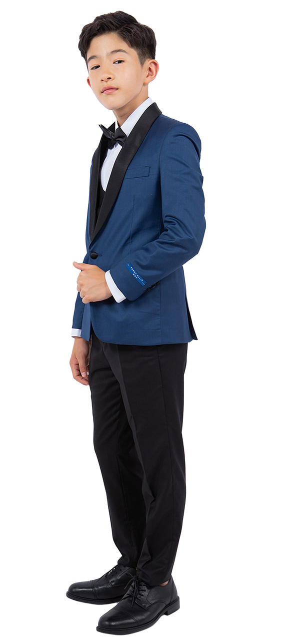 LA Merchandise LAGSAPBT283 5 pc Two Toned Boys Perry Ellis Tuxedo Suit - - Boys suits LA Suits
