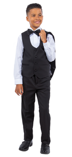 LA Merchandise LAGSAPBT283 5 pc Two Toned Boys Perry Ellis Tuxedo Suit - - Boys suits LA Suits