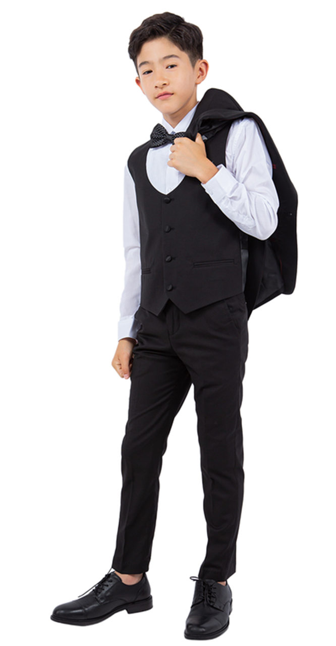 LA Merchandise LAGSAPBT283 5 pc Two Toned Boys Perry Ellis Tuxedo Suit - - Boys suits LA Suits