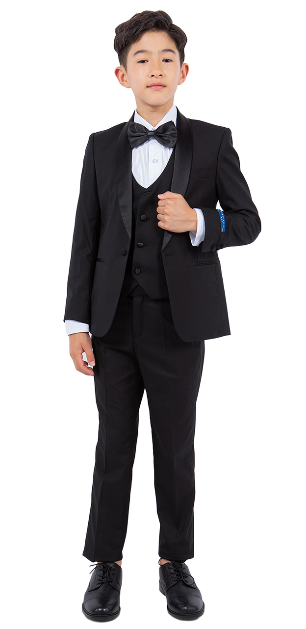 LA Merchandise LAGSAPBT283 5 pc Two Toned Boys Perry Ellis Tuxedo Suit - - Boys suits LA Suits