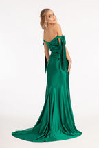 Off Shoulder Satin Mermaid Dress - LAS3059 - - Dresses LAS