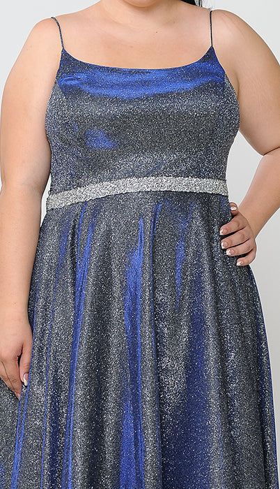 La Merchandise LAYW1038 Shiny Bridesmaids Plus Size Dress with Corset - - LA Merchandise