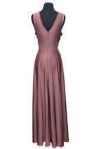 Simple V-neck Stretchy Ivory Bridal Evening Gown LAF5242B - - LAF