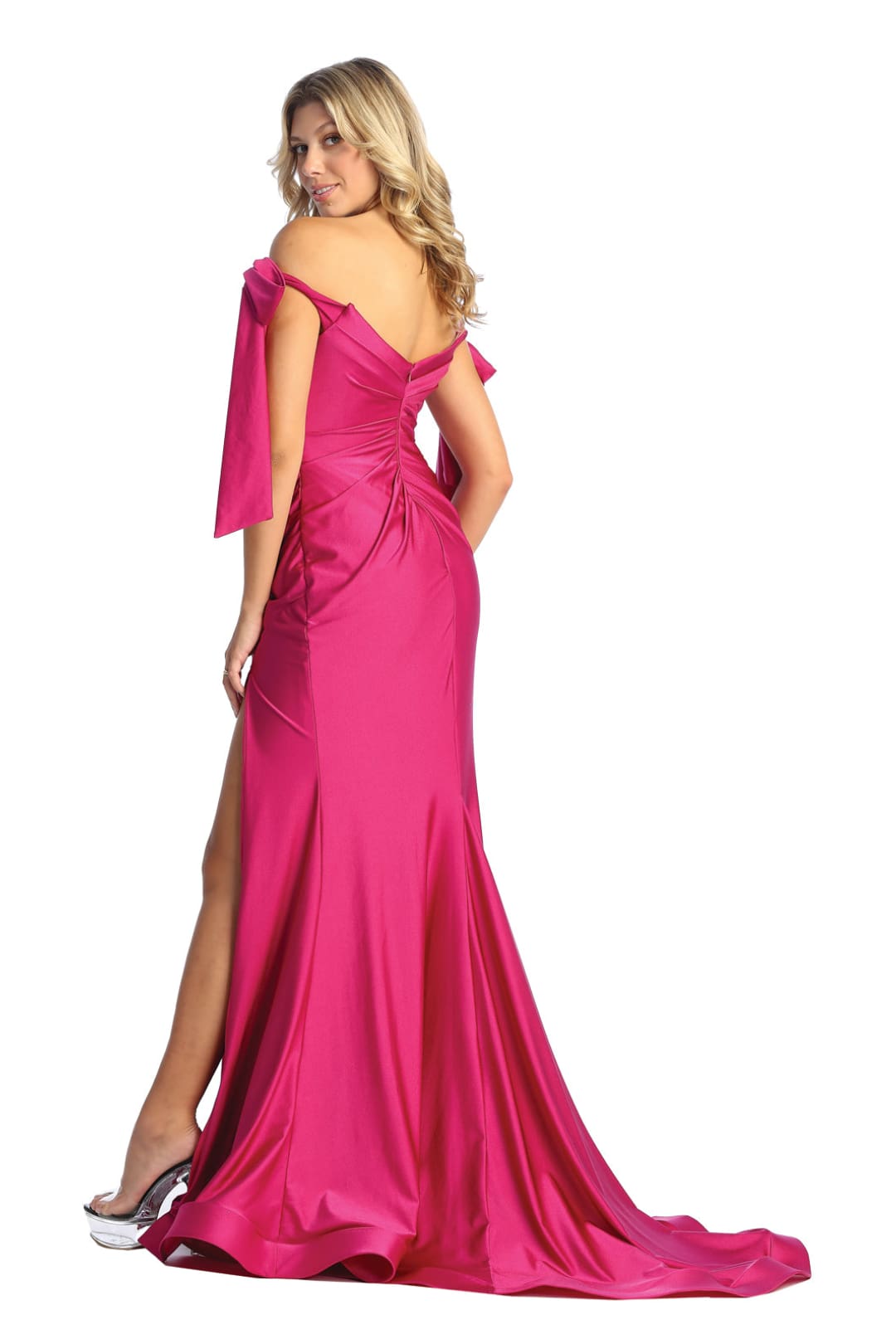 La Merchandise LA1858M Sexy Off The Shoulder Long Evening Prom Gown - - LA Merchandise