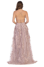 La Merchandise LA7738 Sexy Open Back floral dress with high front slit - - LA Merchandise
