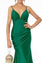 La Merchandise LAS1815 Simple Long Stretchy Mermaid Prom Gown - - LA Merchandise
