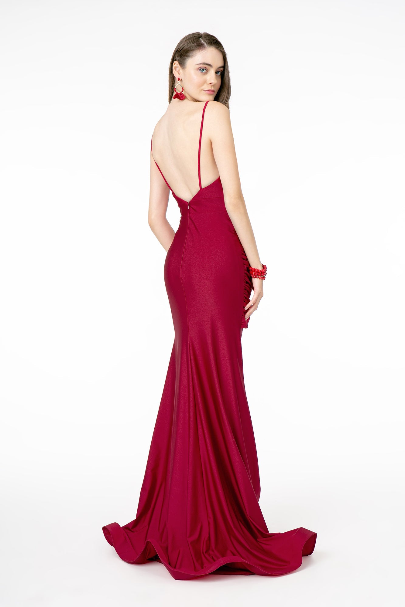 La Merchandise LAS1815 Simple Long Stretchy Mermaid Prom Gown - - LA Merchandise