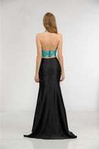 La Merchandise LAY8294 2 Piece Set Halter sequins top & long skirt - - LA Merchandise