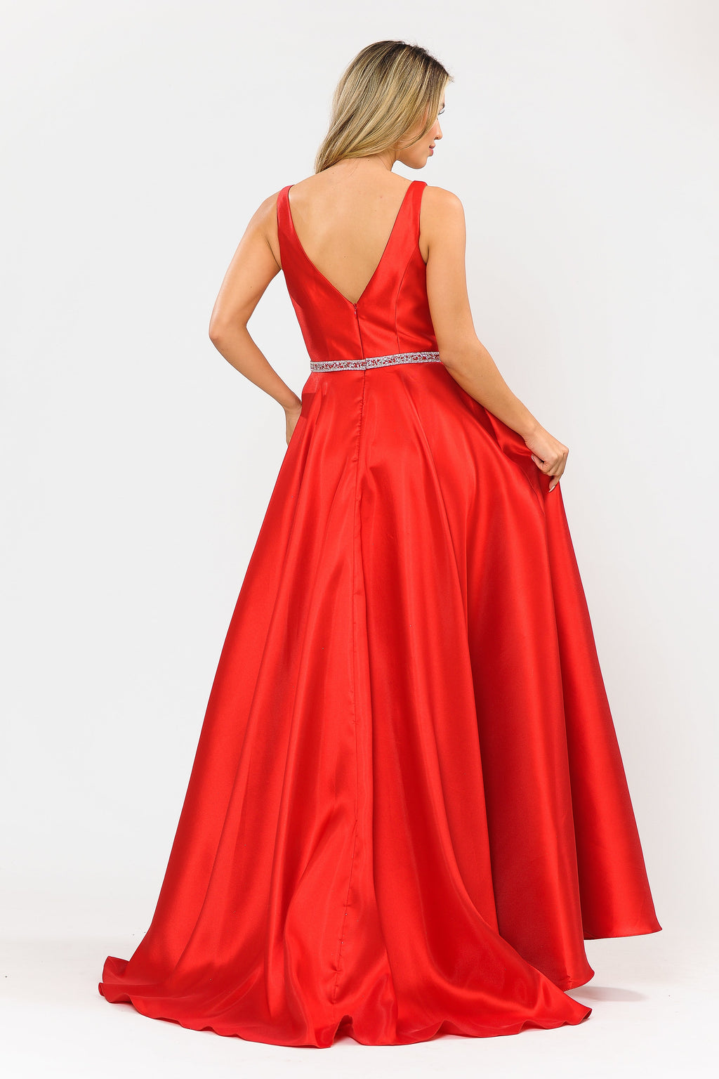 La Merchandise LAY8682 Beautiful Mikado Pageant Long Formal Prom Gown - - LAY