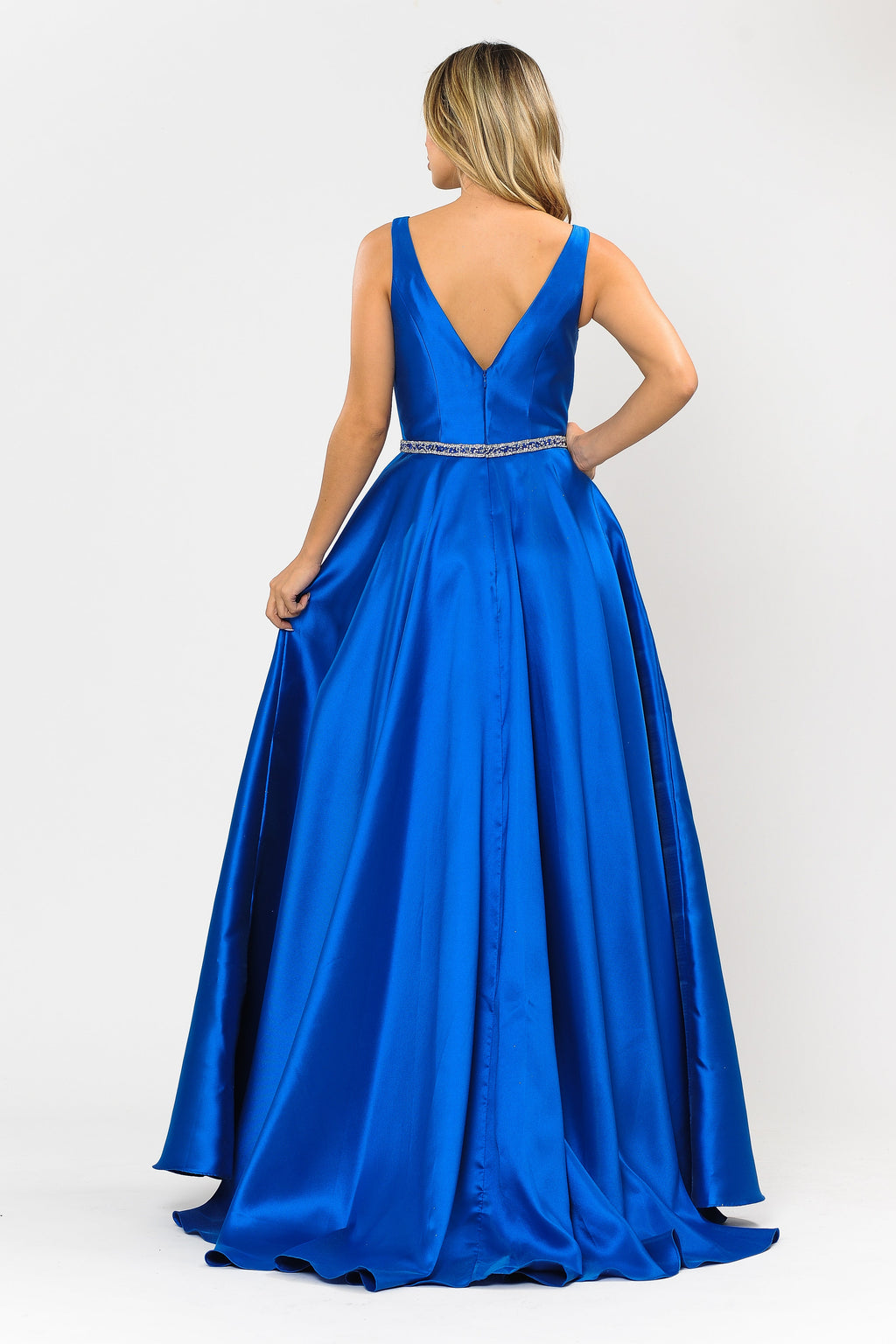 La Merchandise LAY8682 Beautiful Mikado Pageant Long Formal Prom Gown - - LAY