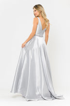 La Merchandise LAY8682 Beautiful Mikado Pageant Long Formal Prom Gown - - LAY