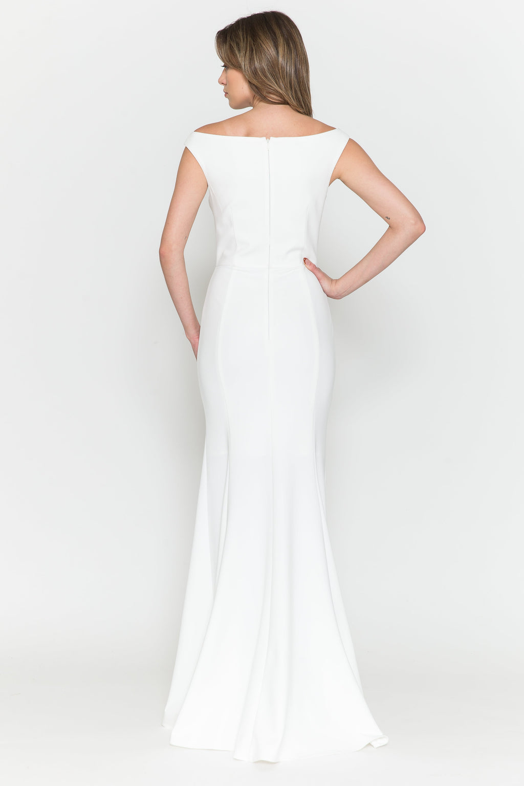 La Merchandise LAY8724B Off White Off Shoulder Bridal Wedding Dress - - LA Merchandise