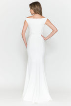 La Merchandise LAY8724B Off White Off Shoulder Bridal Wedding Dress - - LA Merchandise