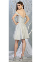 Metallic Cocktail Dress with Pockets - LA1788 - - LA Merchandise