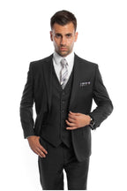 Modern Fit Suit LAM302SA - BLACK - 01 - Mens Suits LA Suits