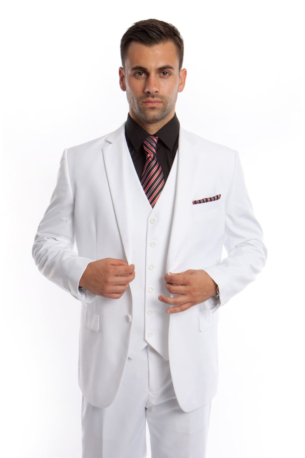 Modern Fit Suit LAM302SA - WHITE -04 - Mens Suits LA Suits