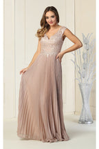 Mother Of The Bride Long Gown - LA1836 - ROSEGOLD - LA Merchandise