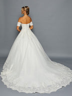 Off Shoulder Ball Gown Wedding Dress - LADK462 - - Dresses LA Merchandise