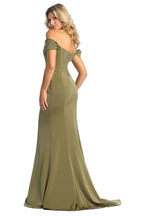 Off Shoulder Boned Bodice Evening Gown - LA1909 - - La Merchandise