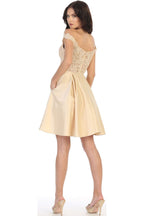Off Shoulder Cocktail Dress - LA1766 - - LA Merchandise