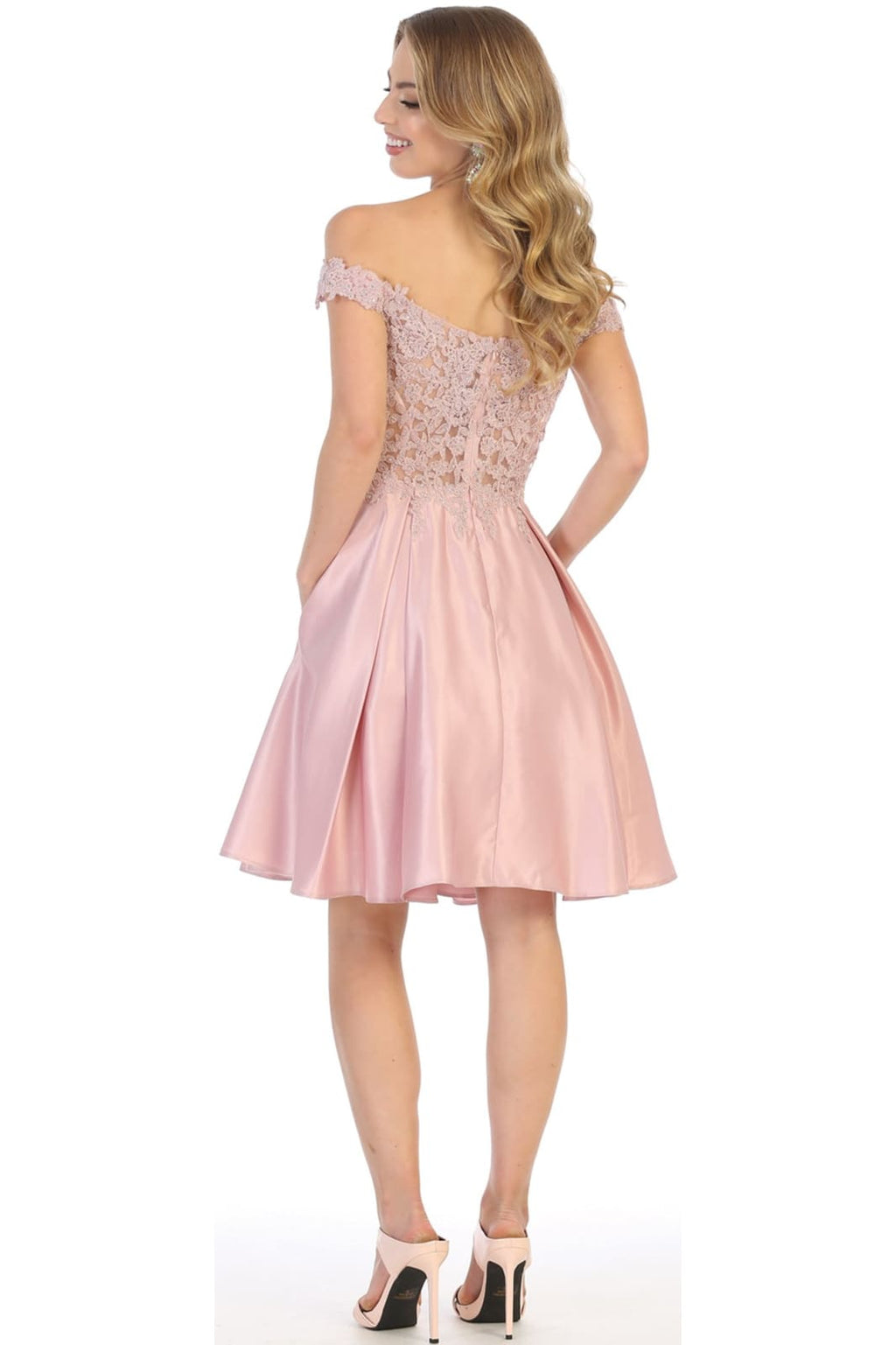Off Shoulder Cocktail Dress - LA1766 - - LA Merchandise