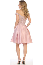 Off Shoulder Cocktail Dress - LA1766 - - LA Merchandise