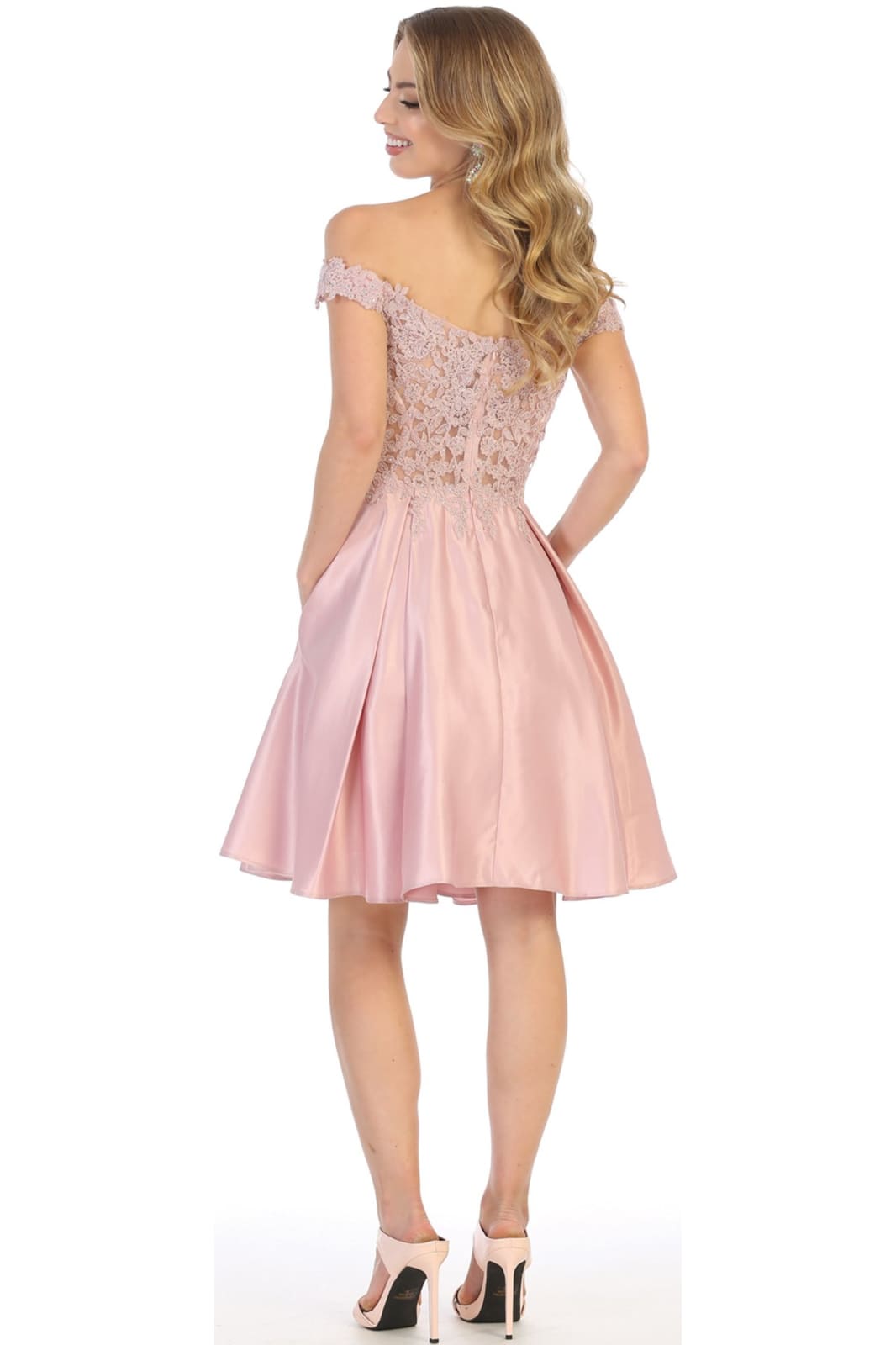 Off Shoulder Cocktail Dress - LA1766 - - LA Merchandise