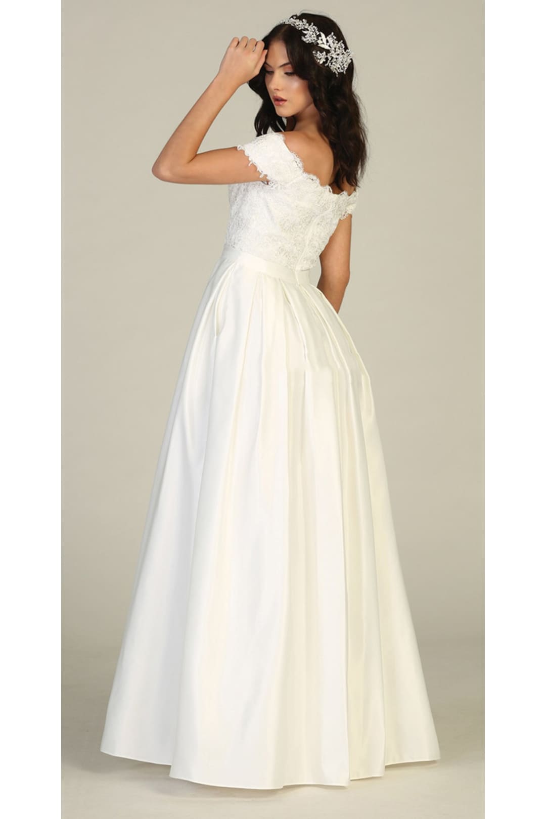 Off Shoulder Evening Gown with Pockets - LA1762 - - LA Merchandise