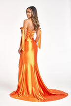 Off Shoulder Satin Mermaid Dress - LAS3059 - - Dresses LAS