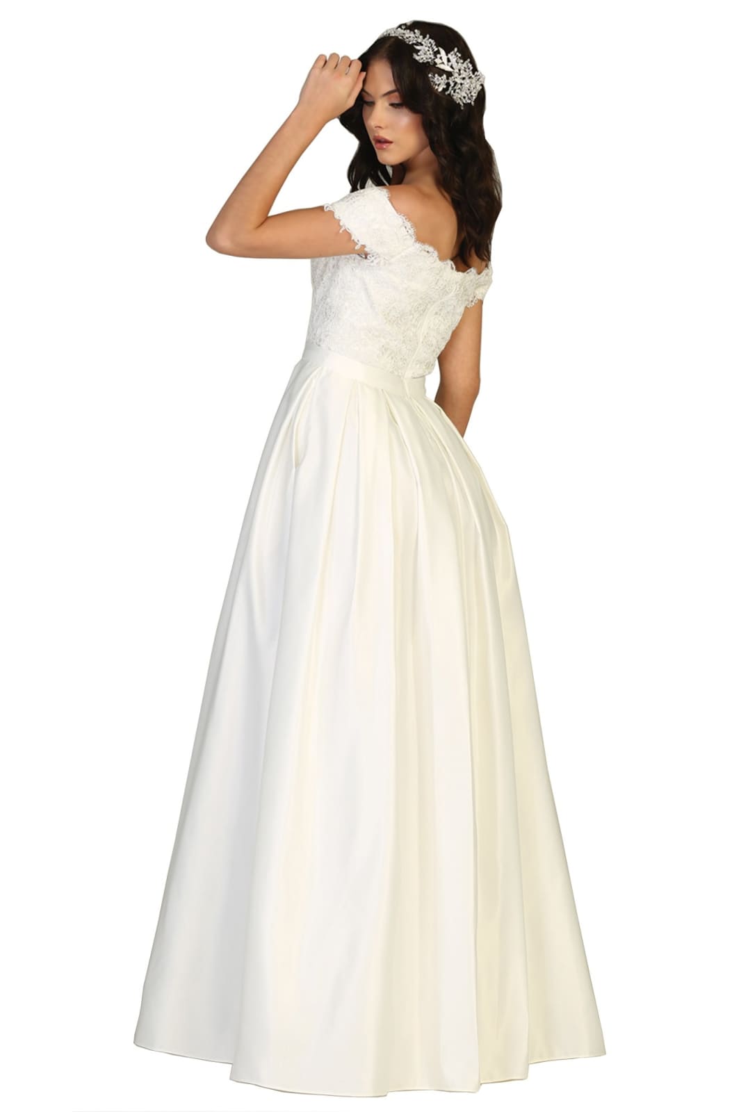 Off Shoulder Wedding Evening Gown - LA1762B - - LA Merchandise