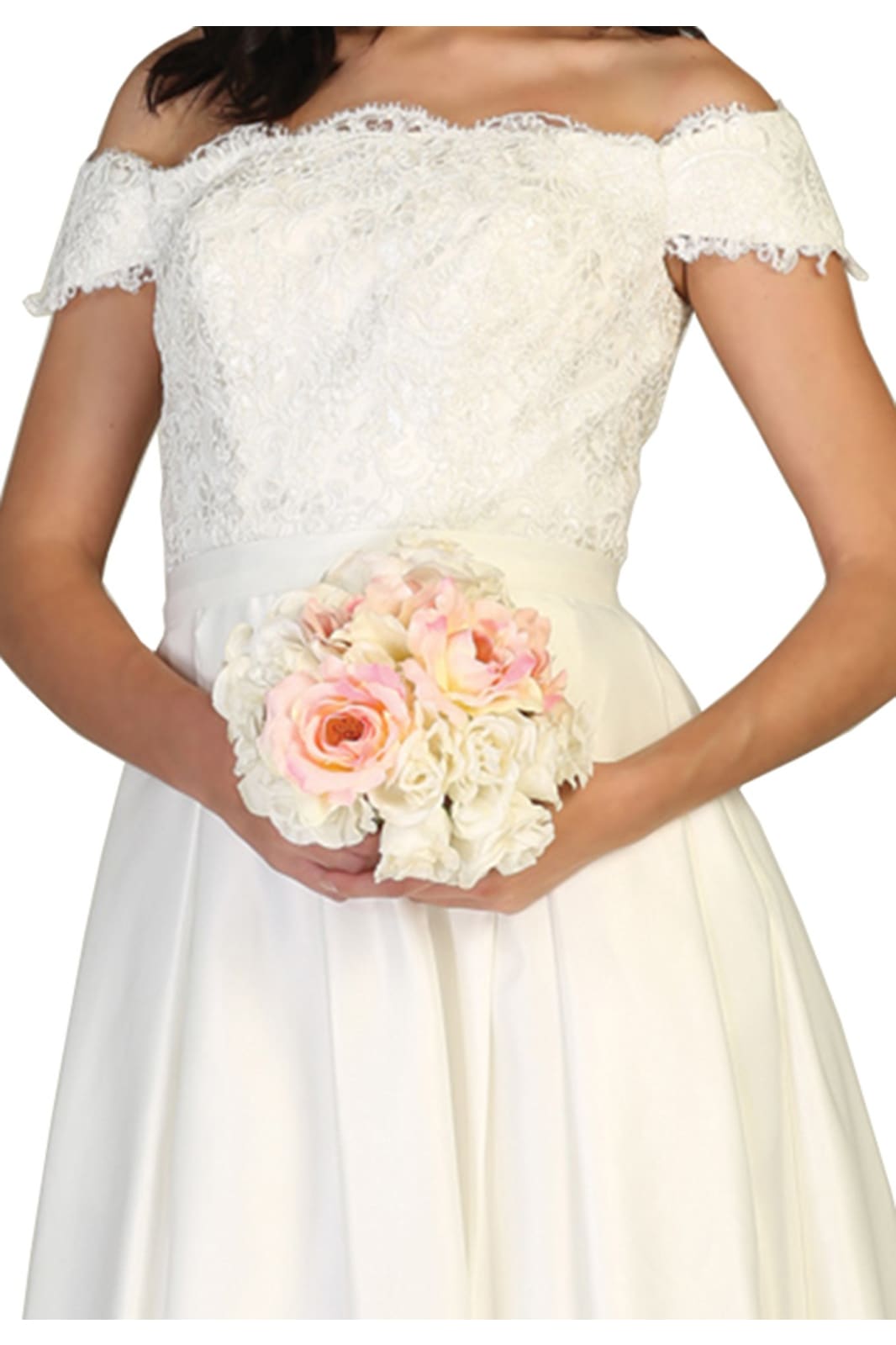 Off Shoulder Wedding Evening Gown - LA1762B - - LA Merchandise