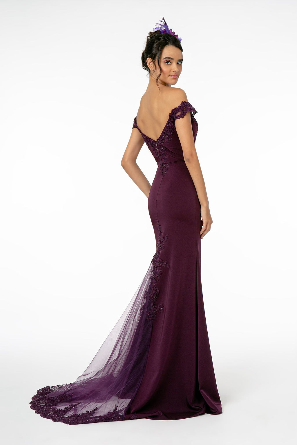 Off The Shoulder Formal Gown - LAS2958 - - LA Merchandise