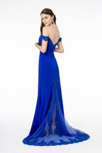 Off The Shoulder Formal Gown - LAS2958 - - LA Merchandise