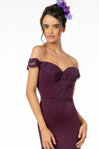 Off The Shoulder Formal Gown - LAS2958 - - LA Merchandise