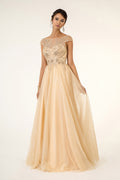Pageant A-line Formal Dress - LAS2983 - CHAMPAGNE - LA Merchandise