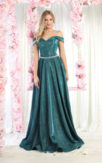 Pageant A-line Formal Gown - LA1876 - HUNTER GREEN - LA Merchandise