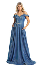 Pageant A-line Formal Gown - LA1876 - ROYAL BLUE - LA Merchandise