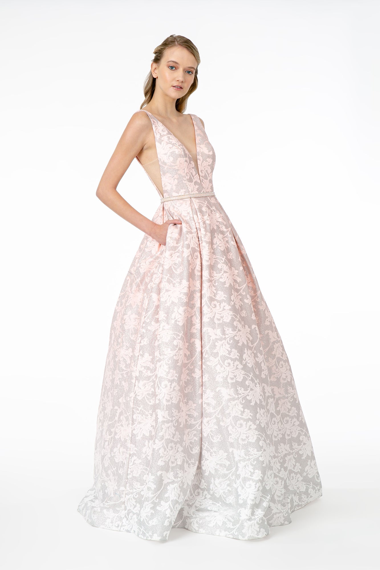 Pageant Formal Evening Gown - LAS2897 - BLUSH - LA Merchandise
